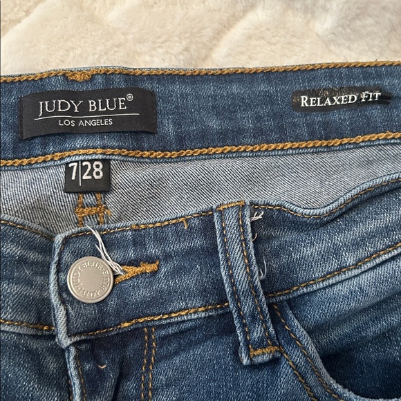 Judy Blue Dark Blue Relaxed Fit Skinny Jeans size 7/28 - Picture 2 of 5